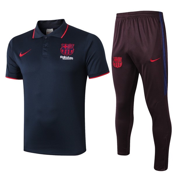 Polo Conjunto Completo Barcelona 2019/20 Azul Marino Borgona